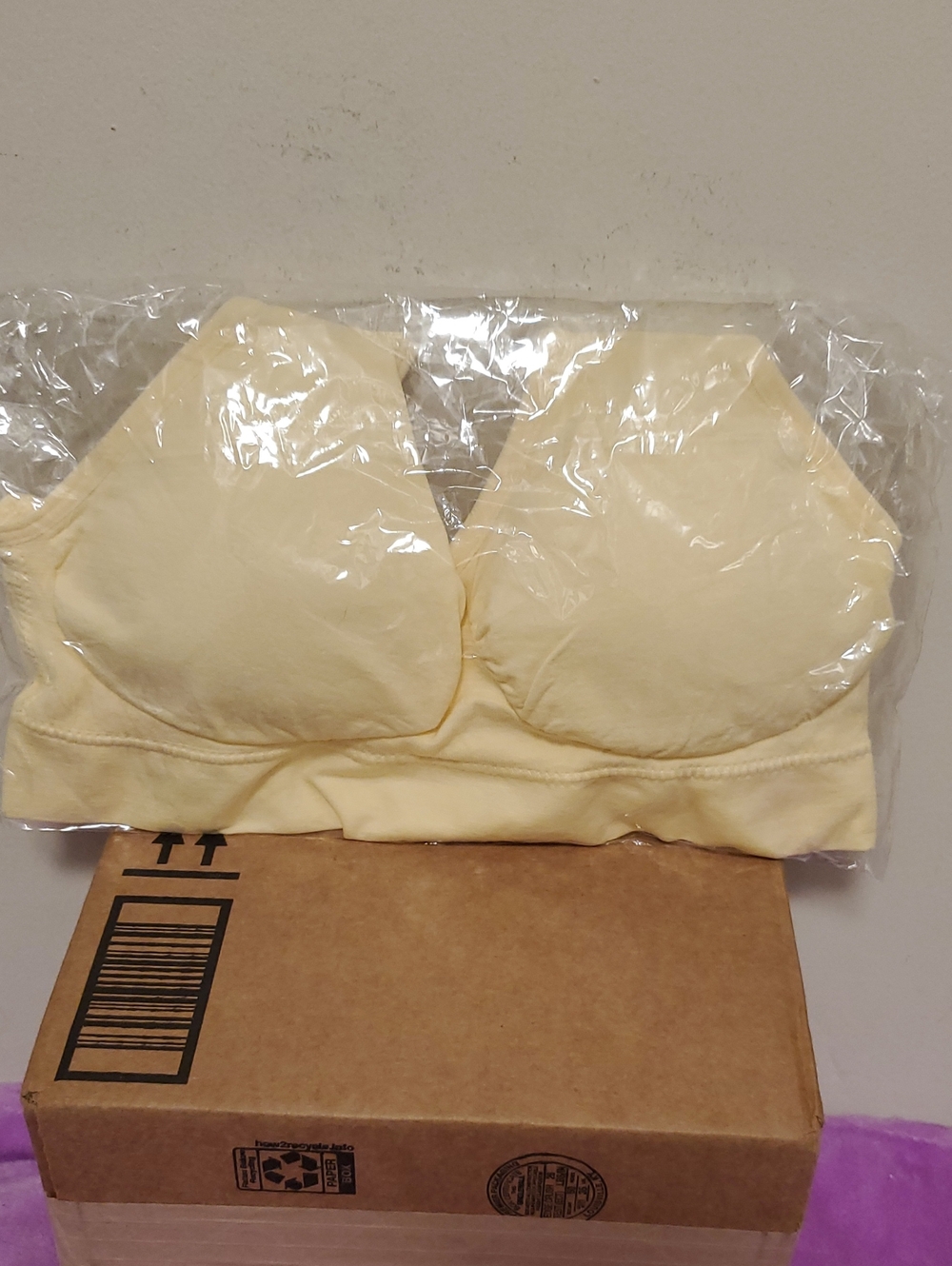PrettyLittleThing Pale Yellow Wireless Bralette